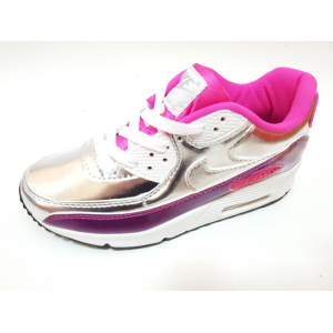 Кроссовки Nike air max 90 арт.154 серебро/розовый