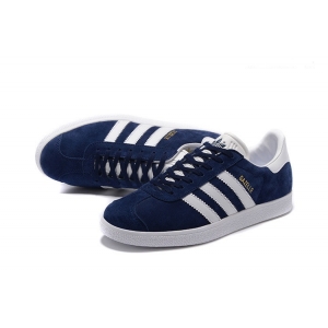 ADIDAS GAZELLE арт.004 синий/белый(blue/white)