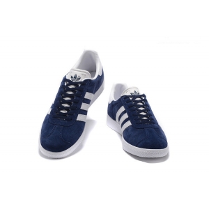 ADIDAS GAZELLE арт.004 синий/белый(blue/white)