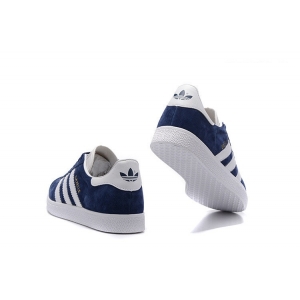 ADIDAS GAZELLE арт.004 синий/белый(blue/white)