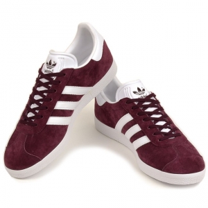 Кроссовки ADIDAS GAZELLE арт.106 вишневый/белый (chery/white)