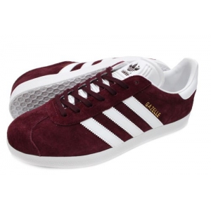 Кроссовки ADIDAS GAZELLE арт.106 вишневый/белый (chery/white)