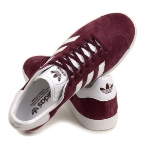 Кроссовки ADIDAS GAZELLE арт.106 вишневый/белый (chery/white)