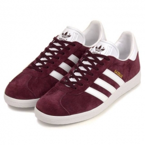 Кроссовки ADIDAS GAZELLE арт.106 вишневый/белый (chery/white)