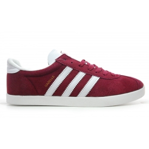 Кроссовки ADIDAS GAZELLE арт.106 вишневый/белый (chery/white)