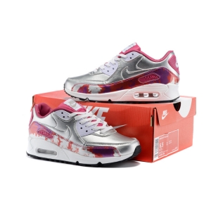 Кроссовки Nike air max 90 арт.154 серебро/розовый